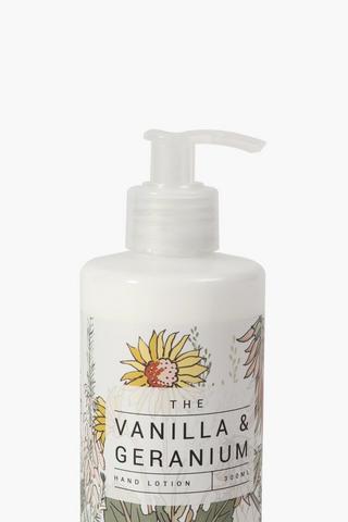 Vanilla And Geranium Hand Lotion, 300ml