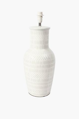 Ceramic Glaze Etched Lamp Base