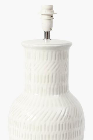 Ceramic Glaze Etched Lamp Base