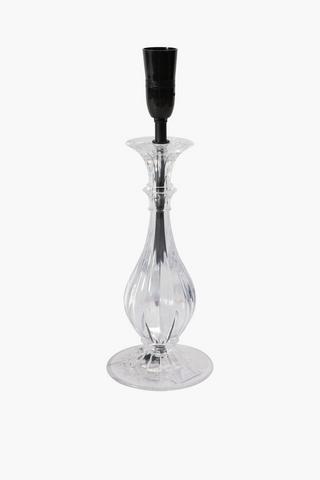 Glass Ribbed Lamp Base