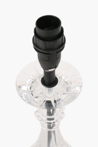 Ribbed Glass Lamp Base