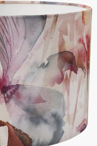 Iris Floral Drum Lamp Shade, Medium