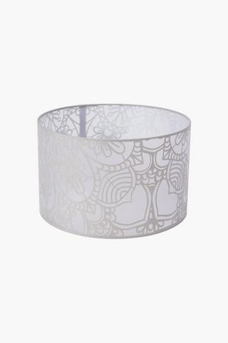 Floral Texture Drum Lamp Shade