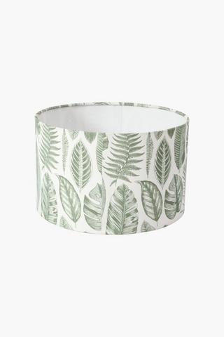 Jacquard Leaf Drum Lamp Shade, Medium
