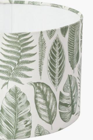 Jacquard Leaf Drum Lamp Shade, Medium