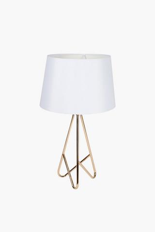 Metal Hair Pin Table Lamp Set
