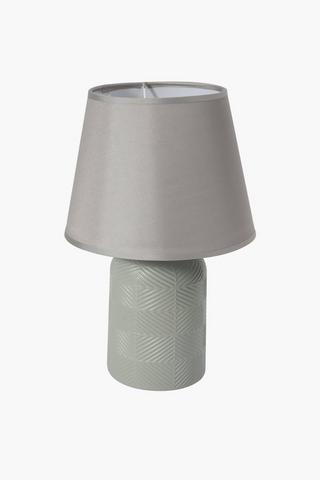 Carter Embossed Ceramic Lamp Set