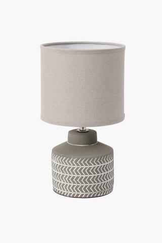 Chevron Ceramic Lamp Set