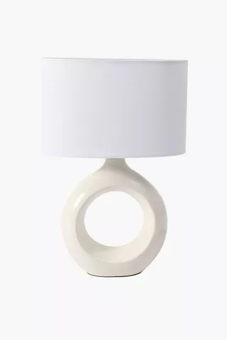 Circle Ceramic Lamp Set, 20x43cm