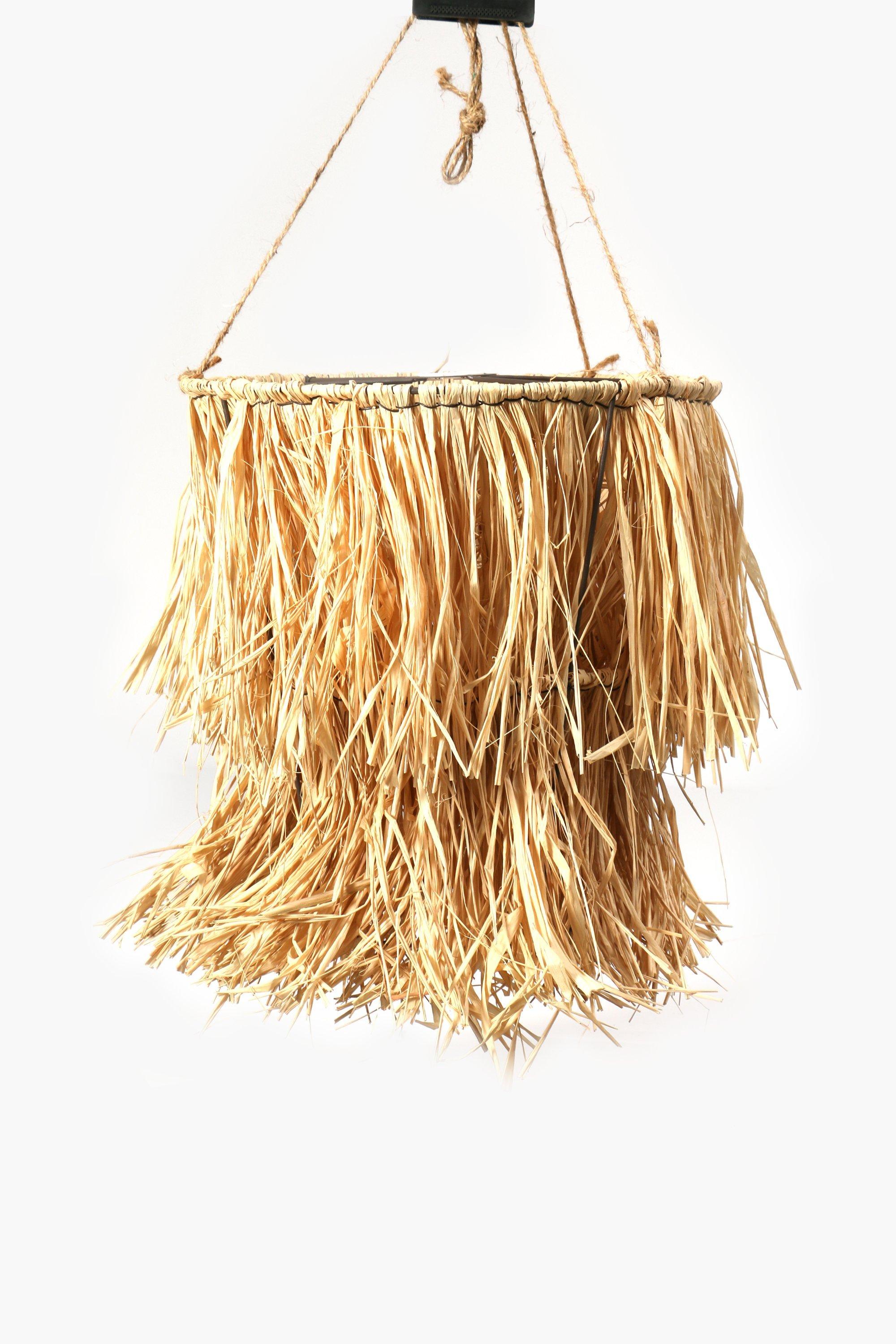 Raffia Hanging Pendant, Large