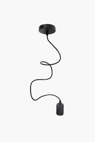 Embossed Cap And Cord Pendant