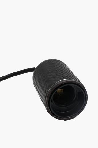 Embossed Cap And Cord Pendant