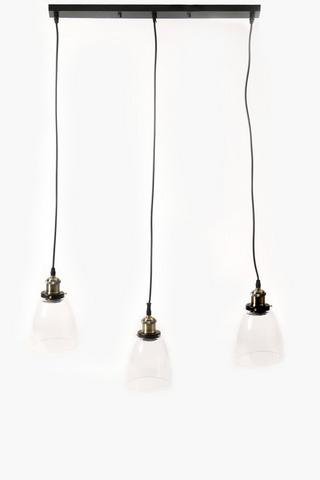 3 Dome Glass Hanging Pendant