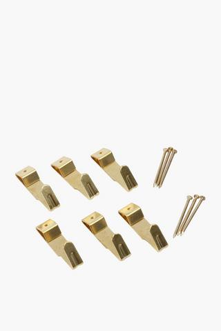 6 Metal Picture Frame Hooks
