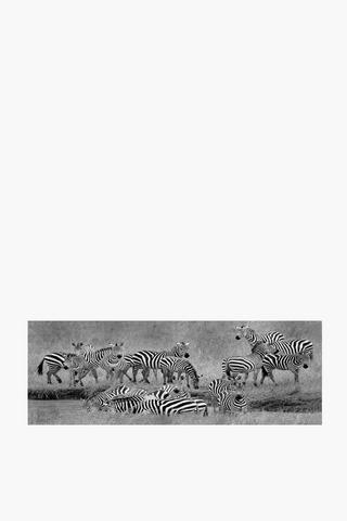 Printed Zebras 135x45cm Wall Art