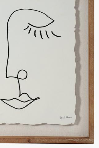 Abstract Face Framed Wall Art