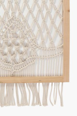 Macrame Knotted Hanging Wall Art, 50x50cm