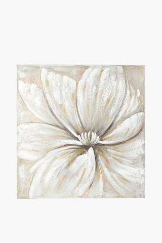 Hand Painted Flower Canvas, 100x100cm