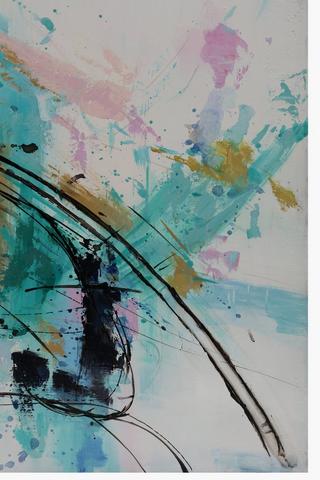 Hand Painted Abstract Splash Canvas, 90x120cm
