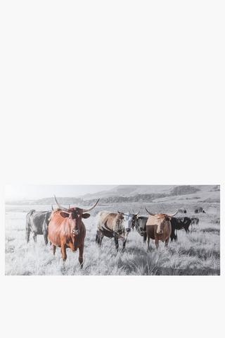 Printed Nguni Canvas, 170x70cm