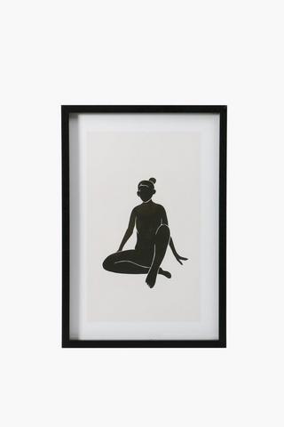Framed Figure Canvas 40x60cm
