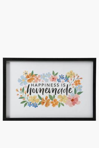Framed Floral Script 40x60cm