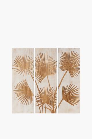 3 Palm Leaf Wall Art