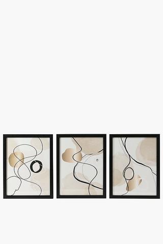 3 Piece Framed Urban Abstract Art
