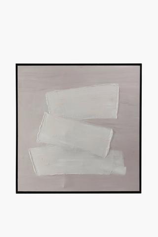 Framed Brush Stroke Canvas, 100x100cm