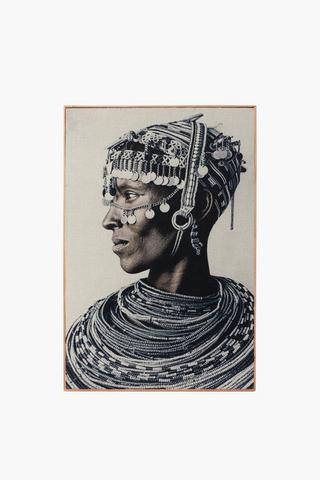 Framed Fabric Lady