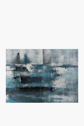 Abstract Blue Shade Canvas Wall Art, 90x120cm
