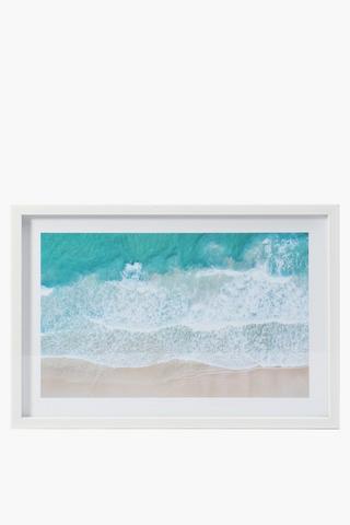 Framed Glass Coastal Canvas 40x60cm