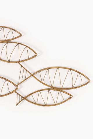 Rustic Dimensional Fish Wall Art, 90x40cm