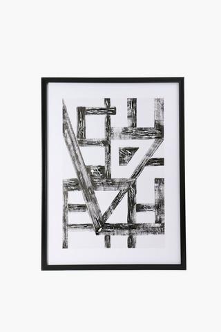 Abstract Framed Canvas Wall Art 90x120cm