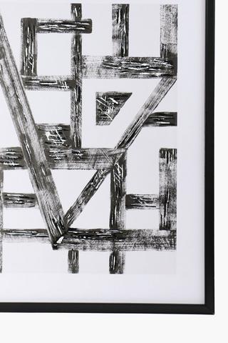 Abstract Framed Canvas Wall Art 90x120cm