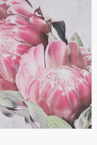 3 Piece Protea Textured Canvas Wall Art