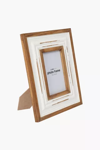 Two Tone Distressed Frame, 10x15cm