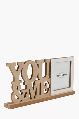 You And Me Wood Frame, 15x15cm
