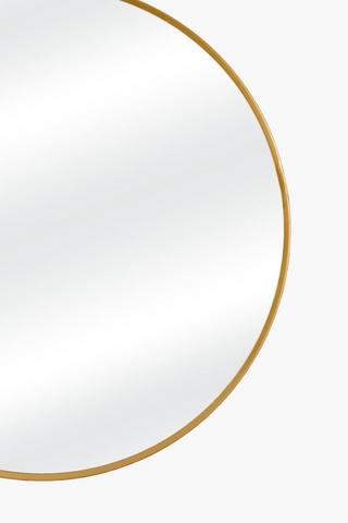 Metal Rim Round Mirror, 72cm