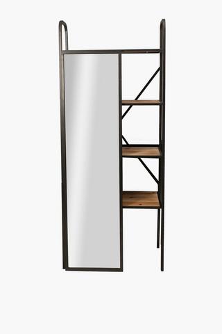 4 Tier Mirror Standing Shelf