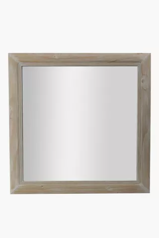Washed Wood Mirror, 90x90cm