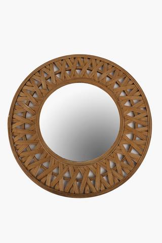 Zig Zag Bamboo Mirror