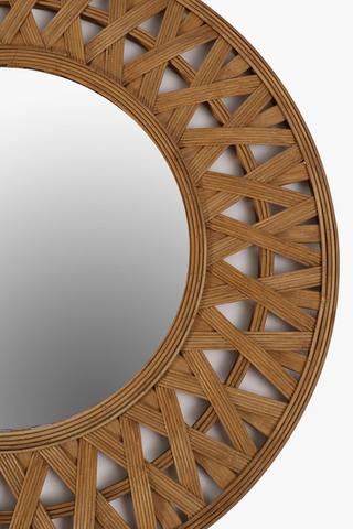 Zig Zag Bamboo Mirror