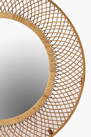 Flat Weave Round Mirror