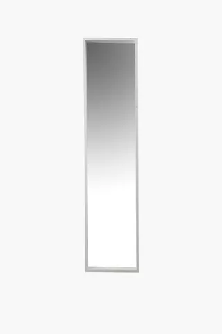 White Wood Standing Mirror Large