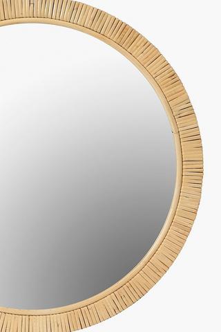 Rattan Round Mirror