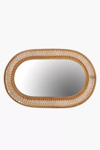 Flat Weave Curved 50x80cm Mirror
