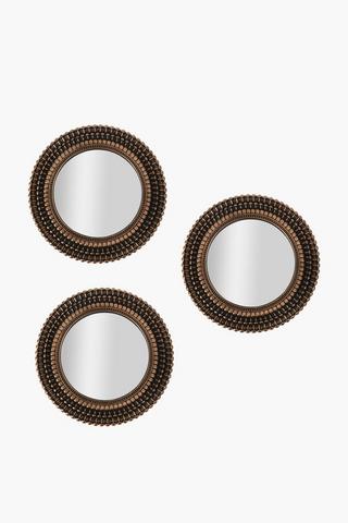 3 Pack Scallop Mirror Set