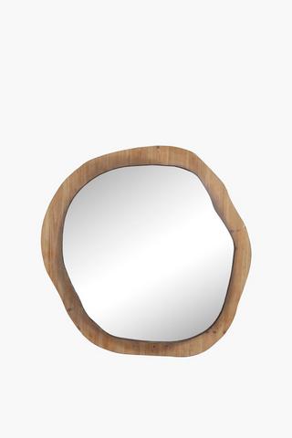 Organic Wooden Mirror, 81cm