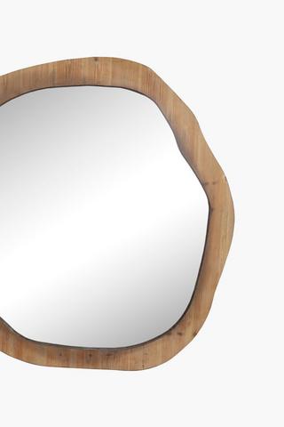 Organic Wooden Mirror, 81cm